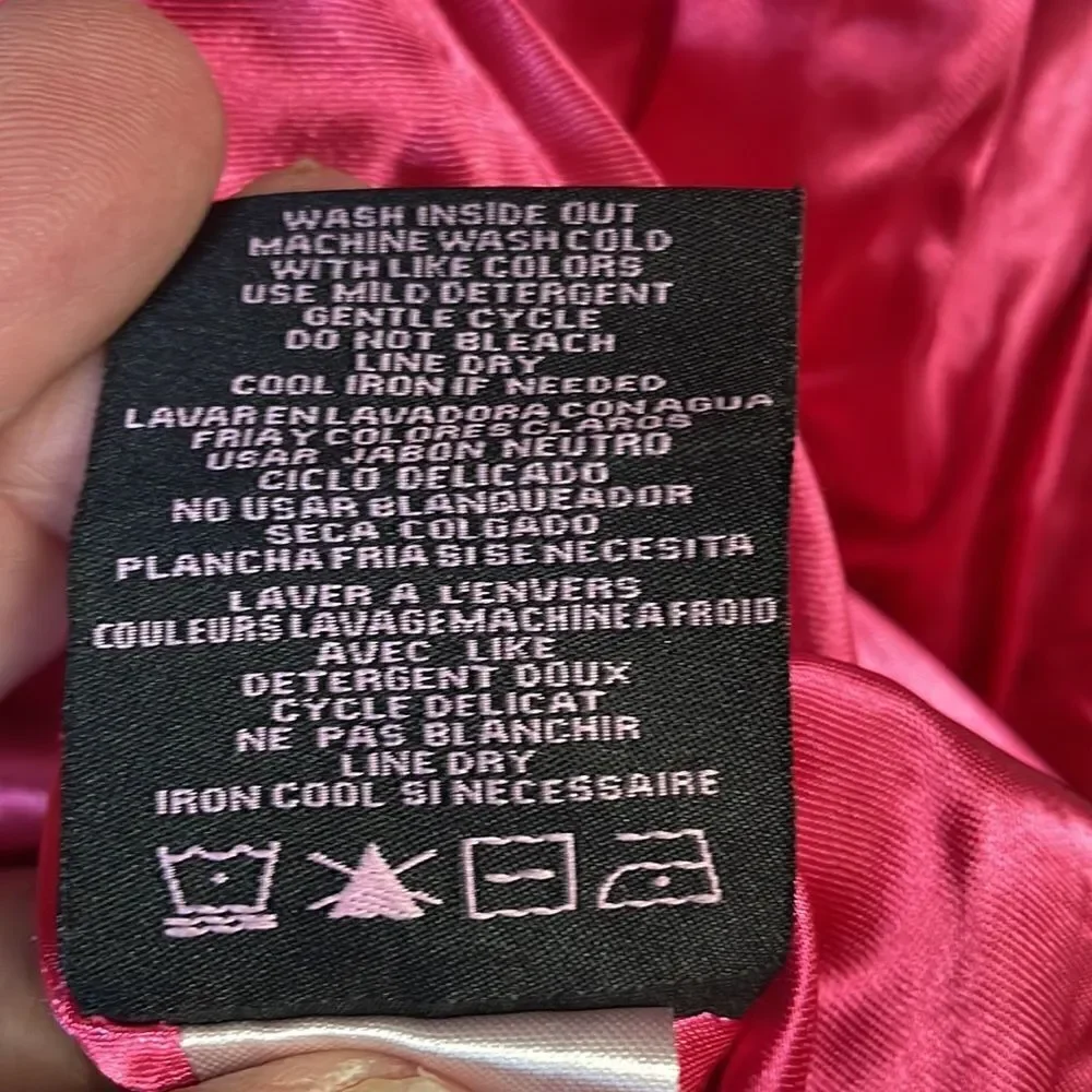 OK ONLY KIDS APPAREL OUTERWEAR Coat Hooded Black Pink Size 18M Vintage